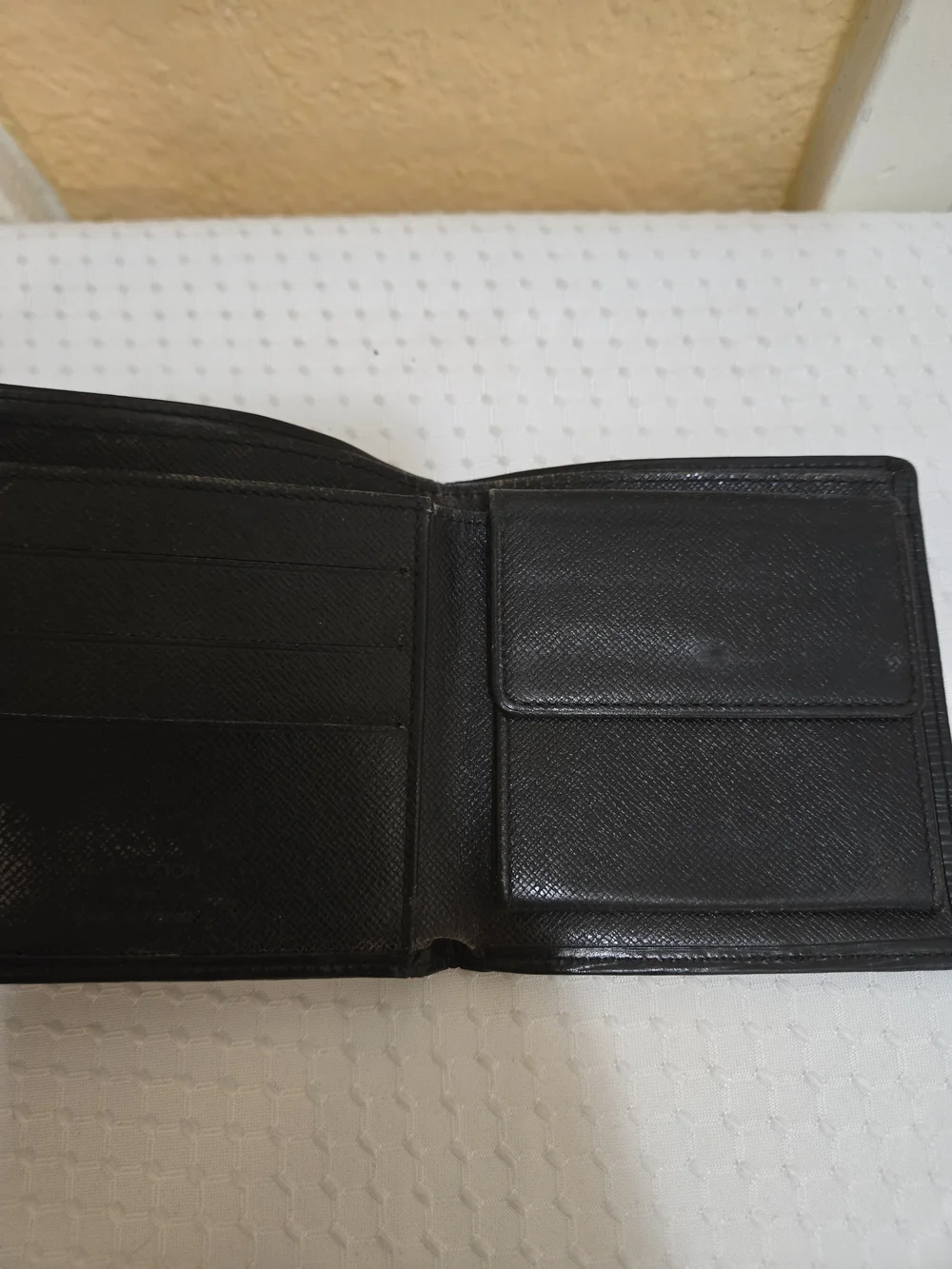 Louis Vuitton Black Textured Epi Leather Bi-Fold Wallet